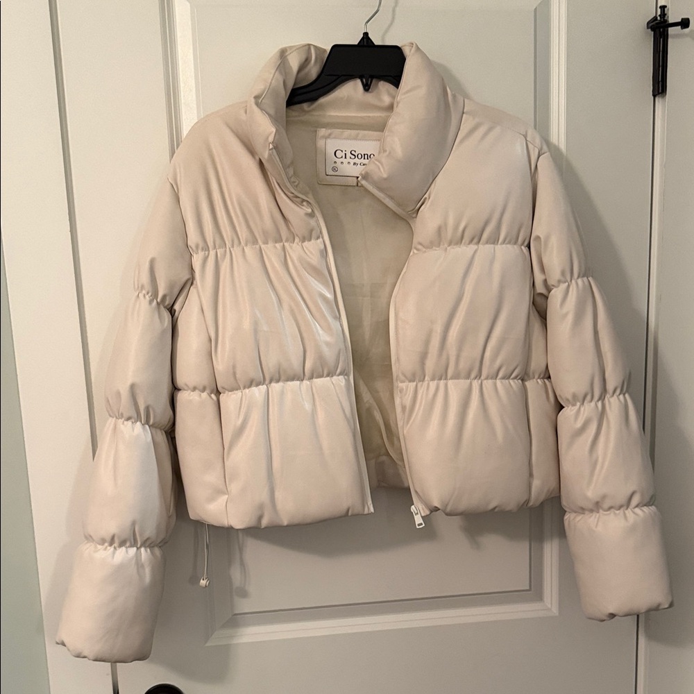Ci Sono Cream Quilted Jacket